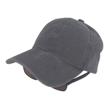 Load image into Gallery viewer, BSTC 6-Panel Baseball Cap, Distressed Cotton, Grey