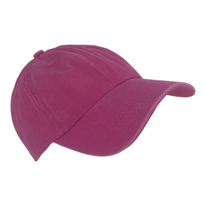 BSTC 6-Panel Baseball Cap, Distressed Cotton, Hot Pink