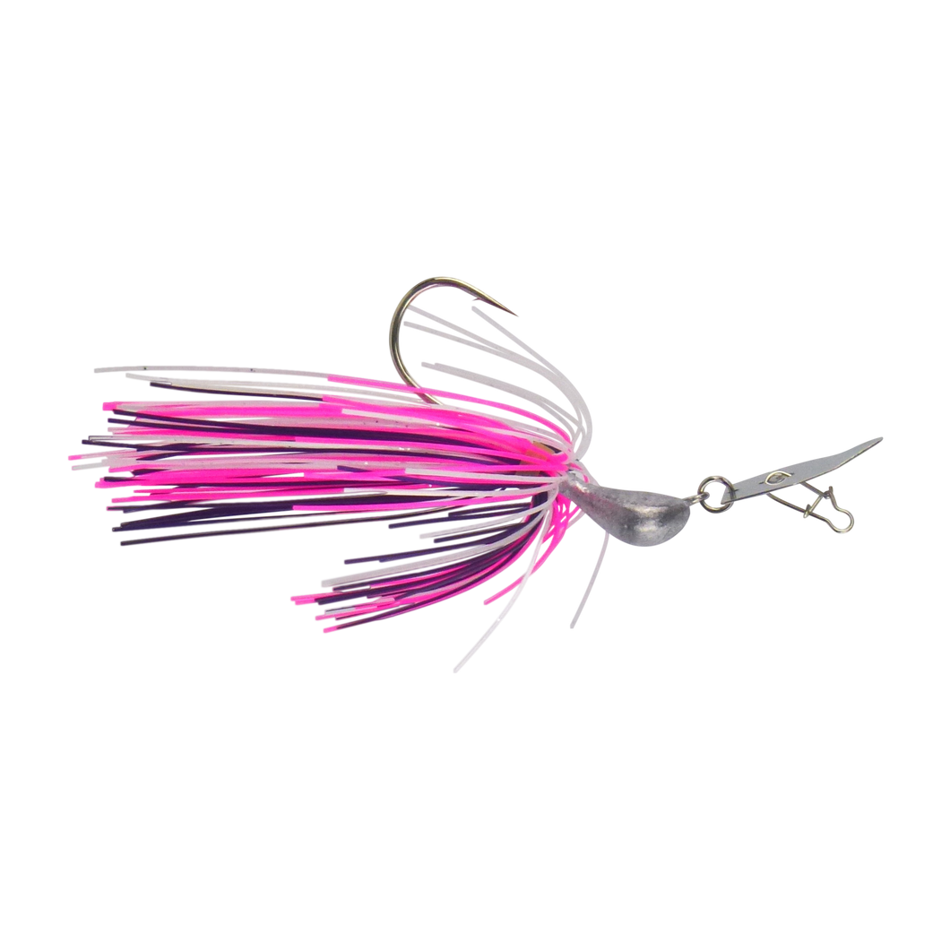 Dekoi 7gm Bladed Swim Jig, Chatterbait, Hot Flash, 2 pack