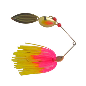 Dekoi 15gm LS17 Closed Eye Spinnerbait, Pink Yellow, Qty 2