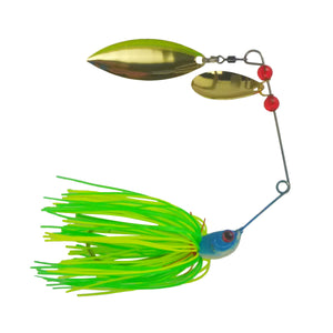 Dekoi 18gm LS20 Closed Eye Spinnerbait, Lime Green, Qty 2