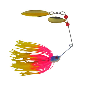 Dekoi 18gm LS20 Closed Eye Spinnerbait, Pink Yellow, Qty 2