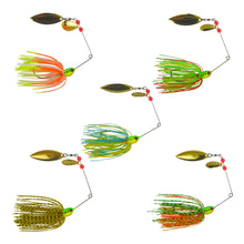 Load image into Gallery viewer, Dekoi 17gm LS21 Closed Eye Spinnerbait, Orange Green, Qty 2