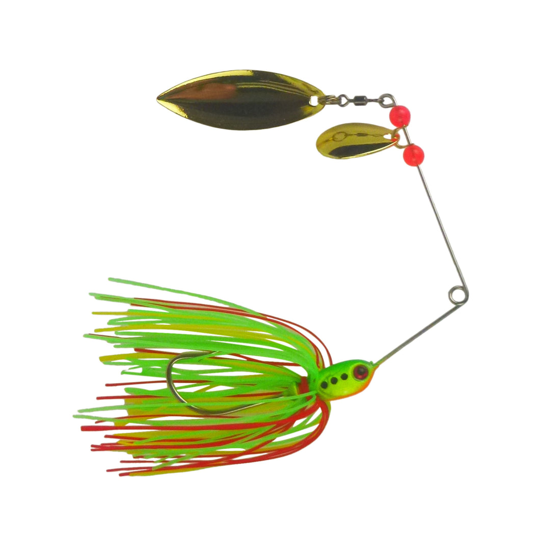 Dekoi 17gm LS21 Closed Eye Spinnerbait, Lemon Lime, Qty 2