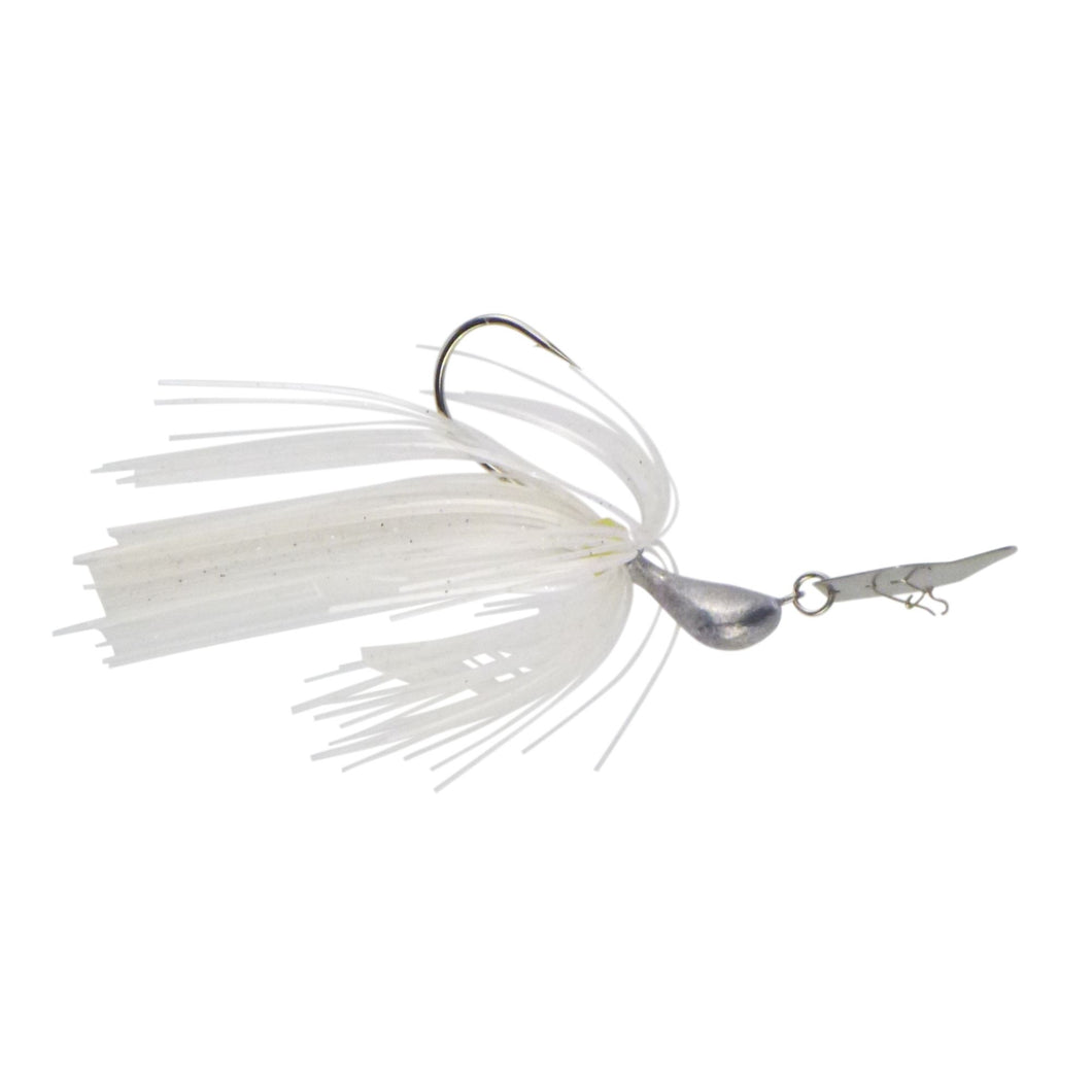 Dekoi 7gm Bladed Swim Jig, Chatterbait, Metallic Pearl, 2 pack