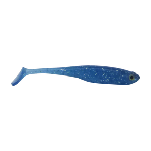 Swimerz Soft Shad 100mm Paddle Tail lure, Electric Blue, 6 pack