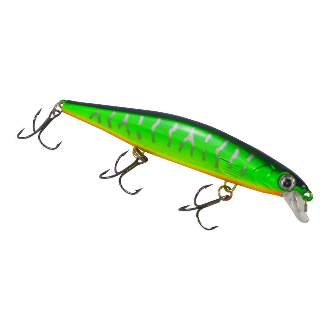 Finesse 'Chudan' 110mm Sinking/Diving Minnow, Lime Green