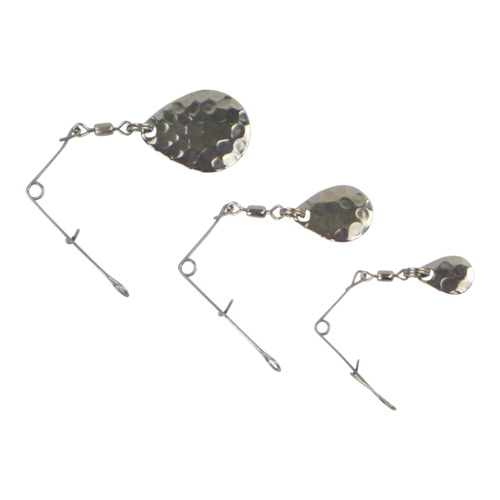 Swimerz Jig Spinner, Small, Hammered Nickel, 5 Pack