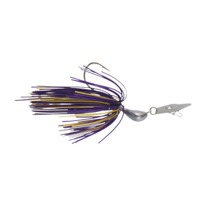 Dekoi 14gm Bladed Swim Jig, Chatterbait, Purple Gold, 2 pack