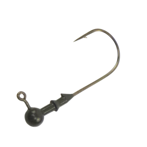 Vike 1/8 oz Round Jig Head with a Size 1/0 Hook Tungsten, 3 pack