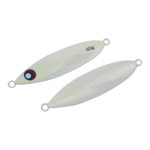 Finesse Slow Pitch Flutter Jig, 60gm, Lumo White, 2 pack