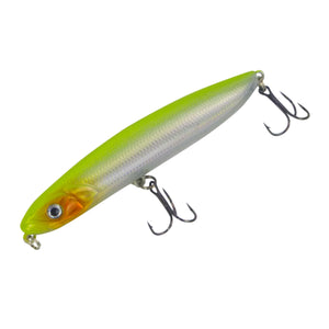 Toppu Mizzu Stickbait, 95mm, Chartreuse Silver