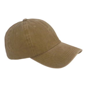 BSTC 6-Panel Baseball Cap, Distressed Cotton, Tan