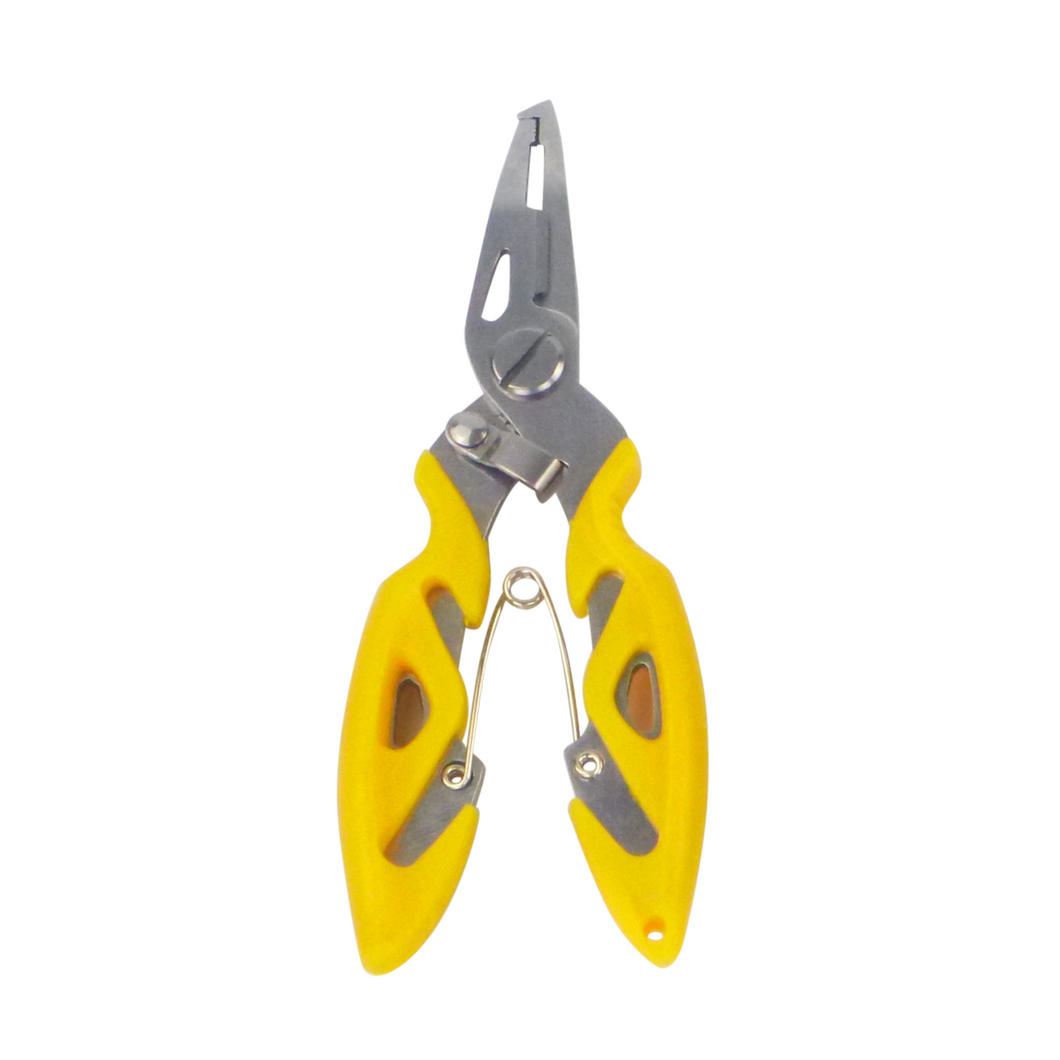 Rig Ezy Split Ring Pliers, Offset, Yellow