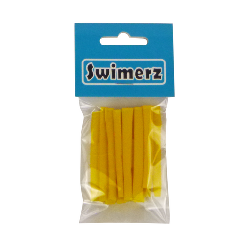 Swimerz Assist Hook Sleeves, Yellow, 50mmL X 4mmD, Qty 15