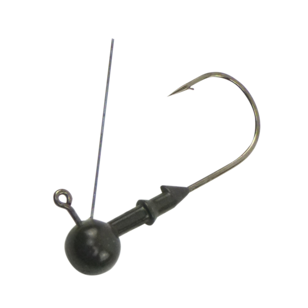 Vike 1/8 oz Weedless Round Jig Head with a Size 3/0 Hook Tungsten, 3 pack