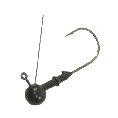 Vike 1/4 oz Weedless Round Jig Head with a Size 2/0 Hook Tungsten, 2 pack