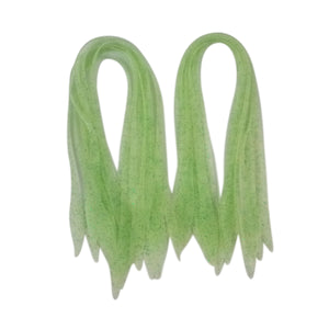Artizan Silicon Lure Tails, Lumo Green, Pack of 20