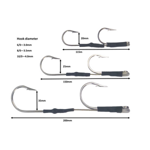 Swimerz Jigging & Trolling Hooks, Inline Double, 10/0, Qty 3