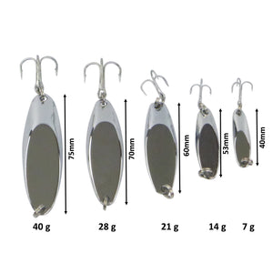 Finesse Chrome Kaster Jig, 14 Grams. Pack of 3 Jigs.