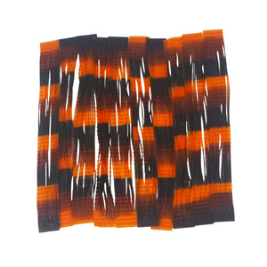 Artizan 22 strand silicon skirt, Orange Ripple, Pack of 20