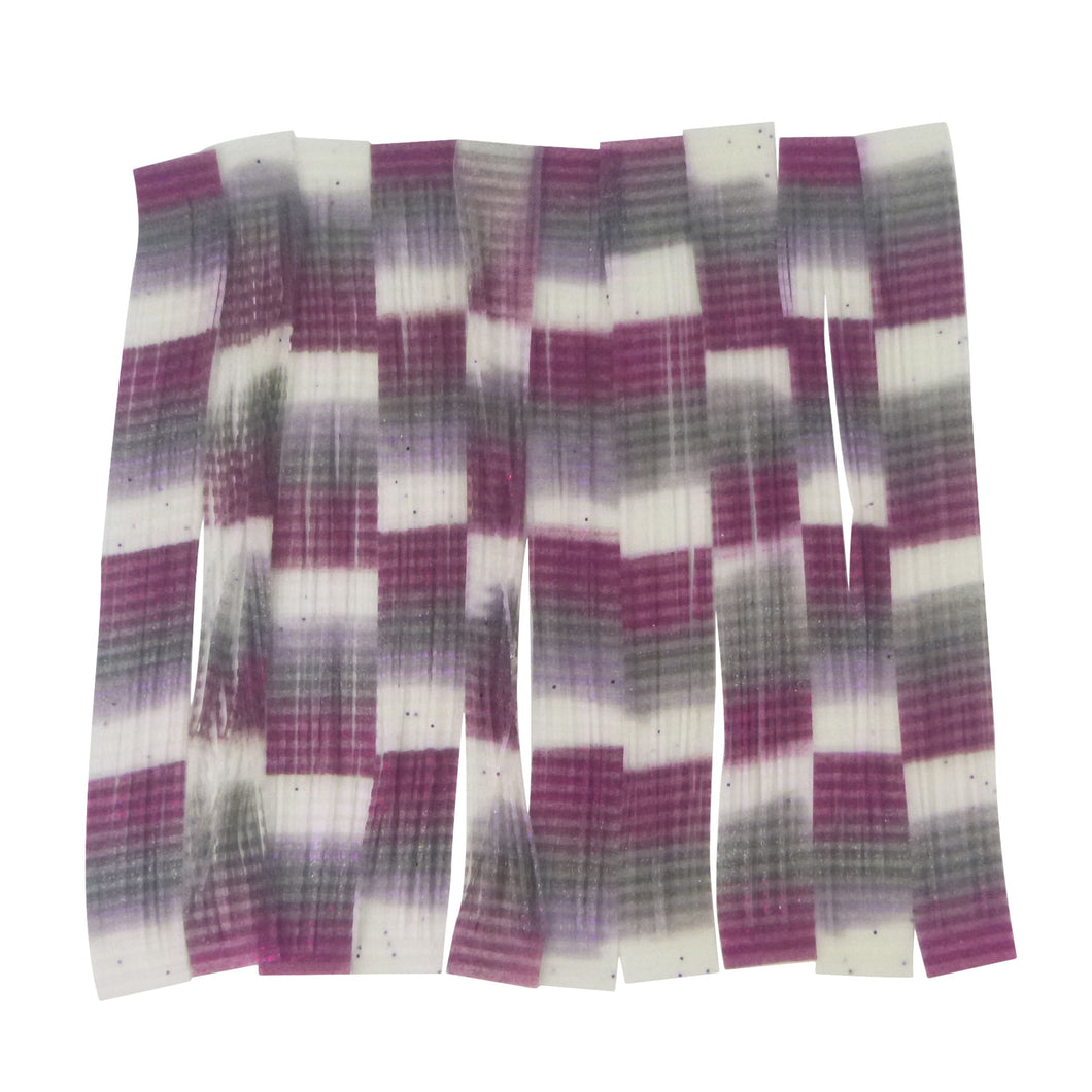 Artizan 22 strand silicon skirt, Purple Ripple, Pack of 20